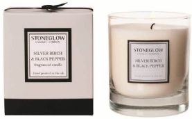 Stoneglow Modern Classics - Silver Birch & Black Pepper Candle